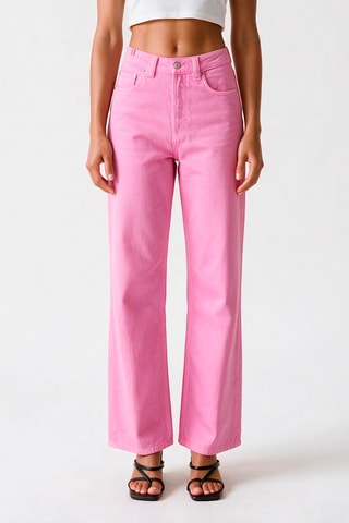 Jean taille haute - Rose