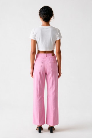 Jean taille haute - Rose