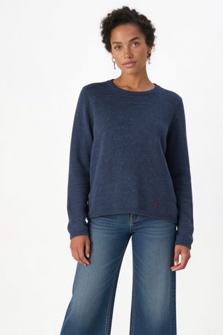 Pull en laine et cachemire - Bleu marine