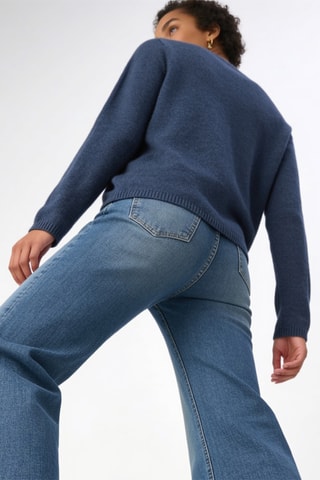 Pull en laine et cachemire - Bleu marine