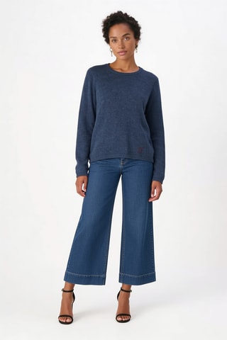 Pull en laine et cachemire - Bleu marine