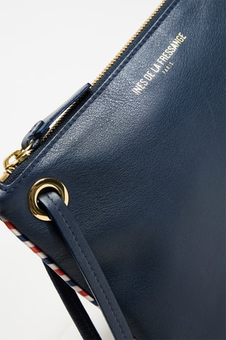 Pochette en cuir de veau - Bleu marine