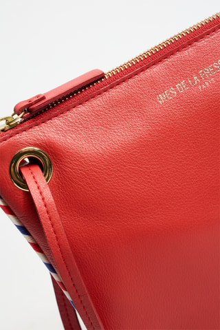 Pochette en cuir de veau - Rouge
