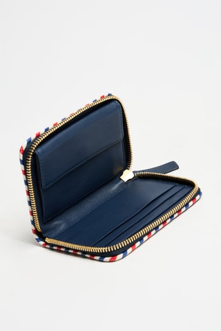 Portefeuille en cuir de veau - Bleu marine