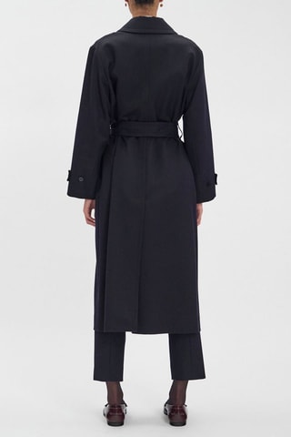 Trench en laine - Bleu foncé