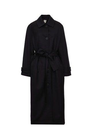 Trench en laine - Bleu foncé