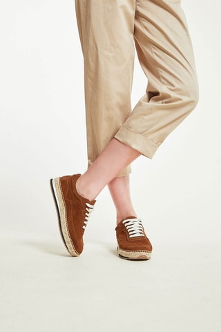 Baskets en nubuck - Camel