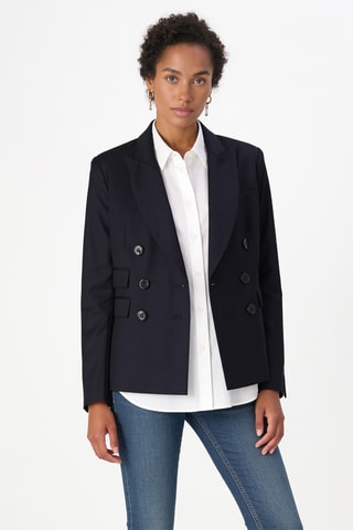 Veste en laine - Bleu marine