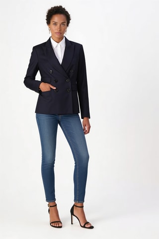 Veste en laine - Bleu marine