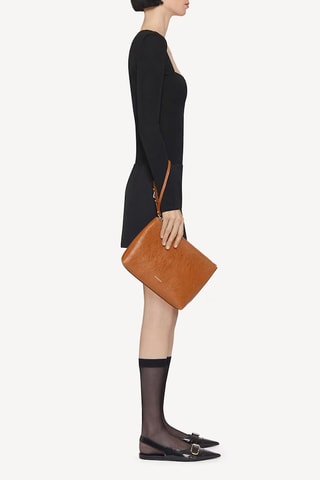 Pochette en cuir de veau - Camel