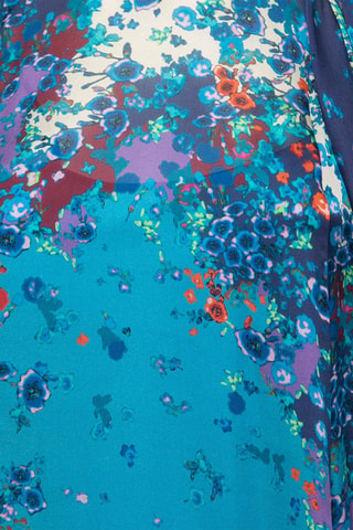 Robe longue en soie - Bleu
