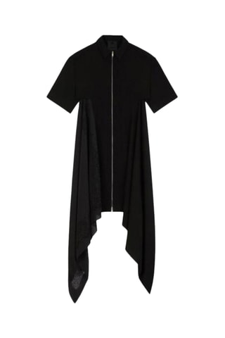 Robe droite en soie - Noir