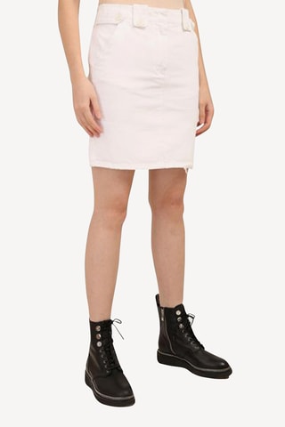 Minijupe taille haute - Blanc
