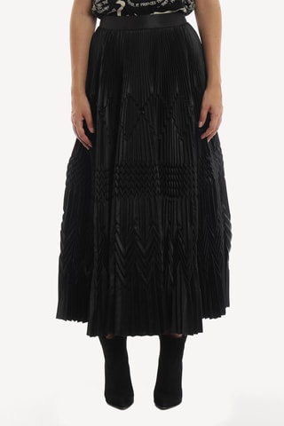 Jupe plissée taille haute - Noir