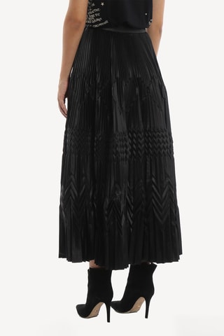 Jupe plissée taille haute - Noir