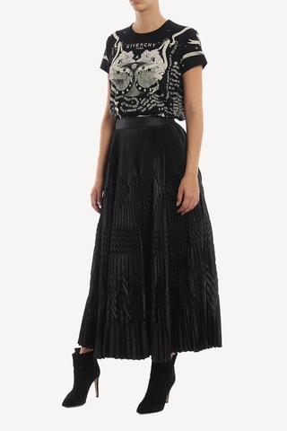 Jupe plissée taille haute - Noir