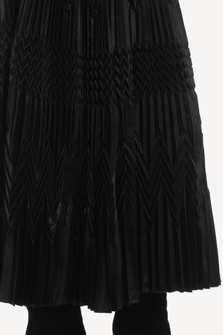 Jupe plissée taille haute - Noir