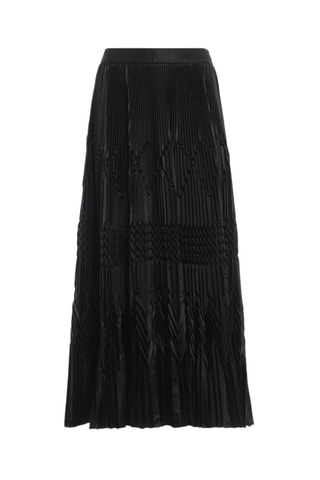 Jupe plissée taille haute - Noir