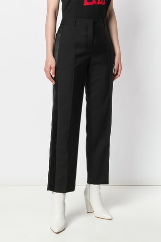 Pantalon slim en mohair et laine - Noir
