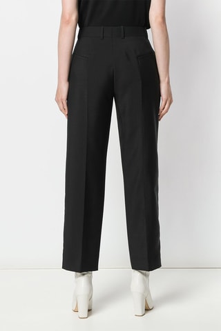 Pantalon slim en mohair et laine - Noir