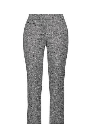 Pantacourt slim en laine - Noir et blanc