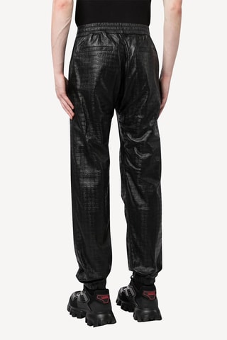Pantalon slim en cuir d’agneau - Noir