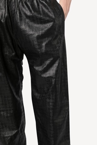 Pantalon slim en cuir d’agneau - Noir