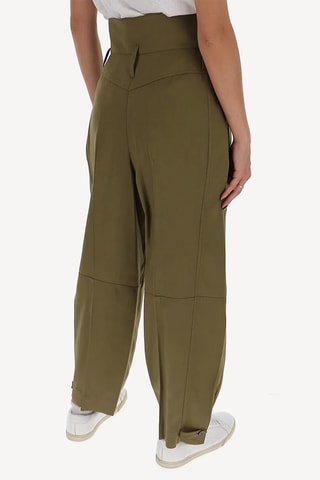 Pantalon taille haute - Kaki