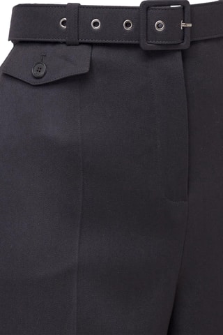 Pantalon taille haute en laine - Noir