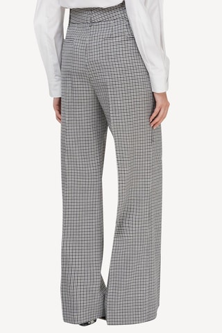 Pantalon slim taille haute en laine - Noir