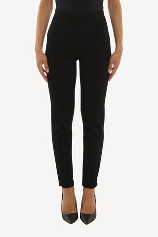 Pantalon slim taille haute - Noir