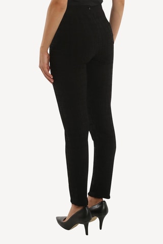 Pantalon slim taille haute - Noir