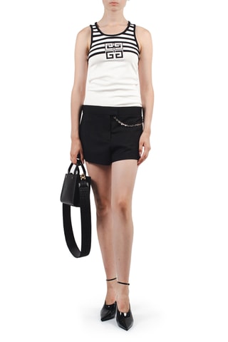 Short en laine et mohair - Noir