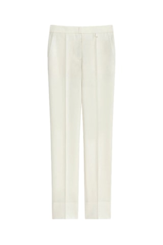 Pantalon en laine et angora - Ivoire