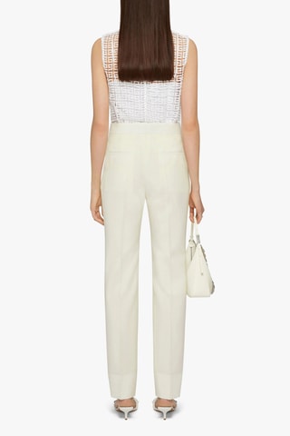 Pantalon en laine et angora - Ivoire