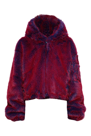 Veste à capuche - Vieux rose et bleu foncé