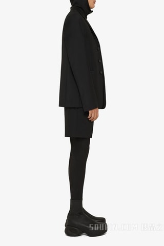 Veste 2-en-1 en laine et mohair - Noir