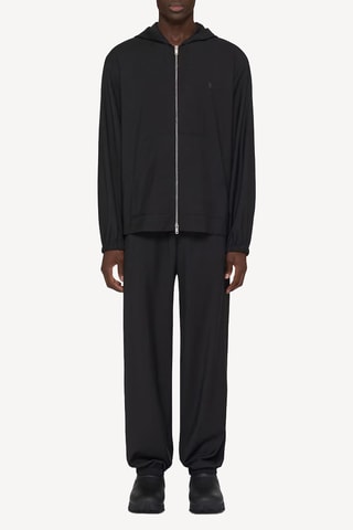 Veste à capuche en laine - Bleu marine