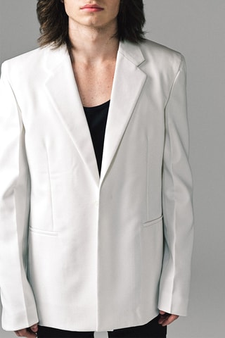 Veste en laine et mohair - Blanc