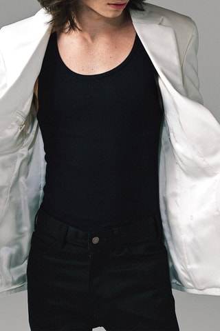 Veste en laine et mohair - Blanc