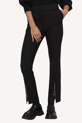 Pantalon de costume slim en laine - Noir