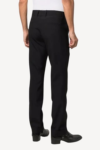 Pantalon de costume slim en laine - Noir