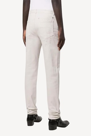 Pantalon slim en laine - Ecru