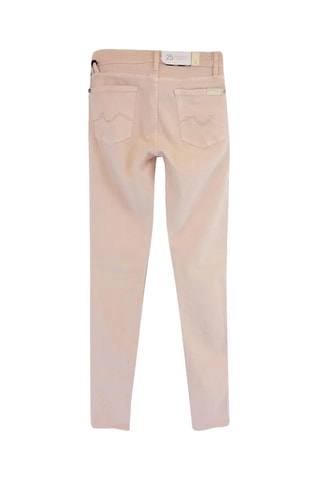 Pantalon slim en laine - Nude