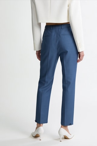Pantalon regular en laine - Bleu clair