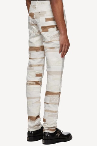 Pantalon - Blanc et beige