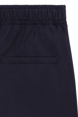 Pantalon de costume slim taille haute en laine - Bleu marine
