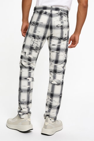 Pantalon straight - Noir et blanc
