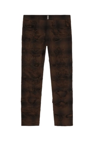 Pantalon straight - Marron et noir