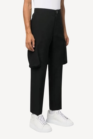 Pantalon slim en laine - Noir